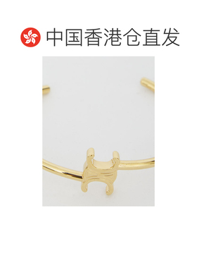 1h可退 香港直邮CELINE TRIOMPHE ASYMMETRIC不对称手镯 Women cr