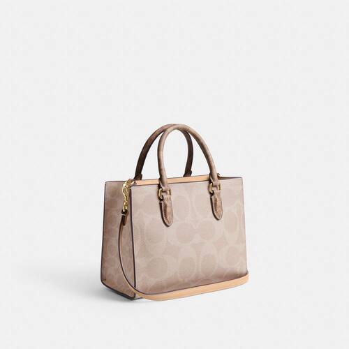 COACH/蔻驰 Maggie 24品牌Logo标志 人造革手提包单肩包女款CY676 - 图0
