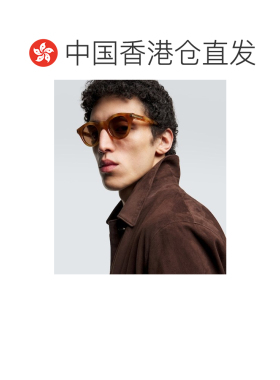 1h可退 香港直邮zegna 杰尼亚 男士 圆形太阳眼镜 brown棕色 舒适