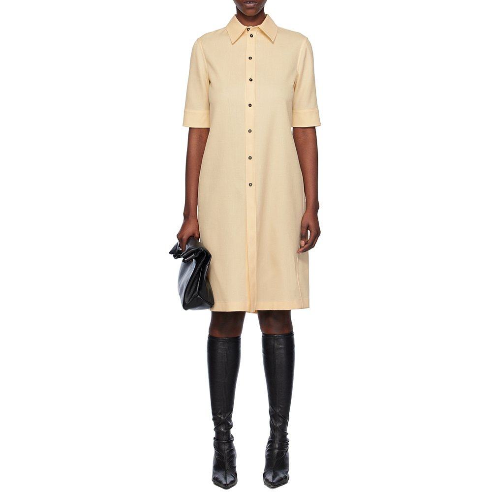 1h可退 香港直邮Jil Sander 吉尔 桑达 女士 衬衫式初剪羊毛连衣 - 图2