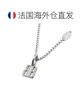 自营欧洲直邮Balenciaga巴黎世家 Nano女士银色黄铜BB标识吊坠项