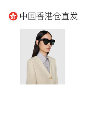 自营Gucci 黑色猫眼造型镜框古驰太阳镜配饰 691297J07401012