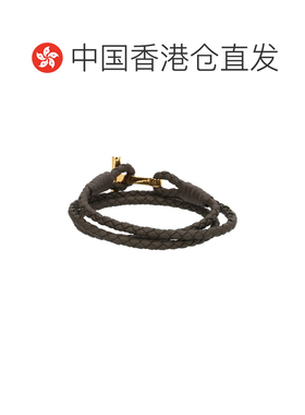 1h可退 香港直邮Tom Ford 汤姆 福特 男士 编织皮革手链 JM005ICL
