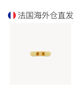 自营欧洲直邮YSL圣罗兰 女士淡黄色树脂金属弧形手镯