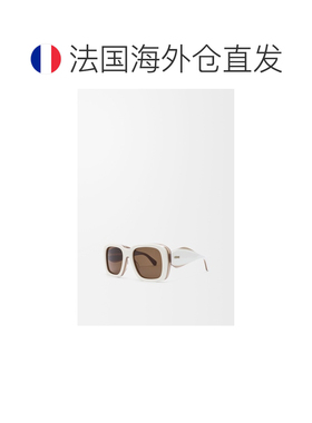 自营欧洲直邮Loewe罗意威 Sierra Square女士白色醋酸纤维太阳镜