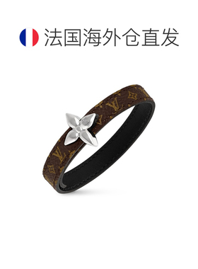 自营欧洲直邮LV路易威登 Mini Flowergram女士老花皮革手链