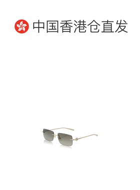 1h可退 香港直邮Gucci 古驰 女士 马衔扣方形框金属太阳眼镜配饰