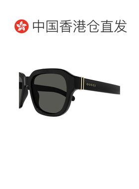 1h可退 香港直邮Gucci 古驰 男士 黑色 Square 太阳镜 GG1508S