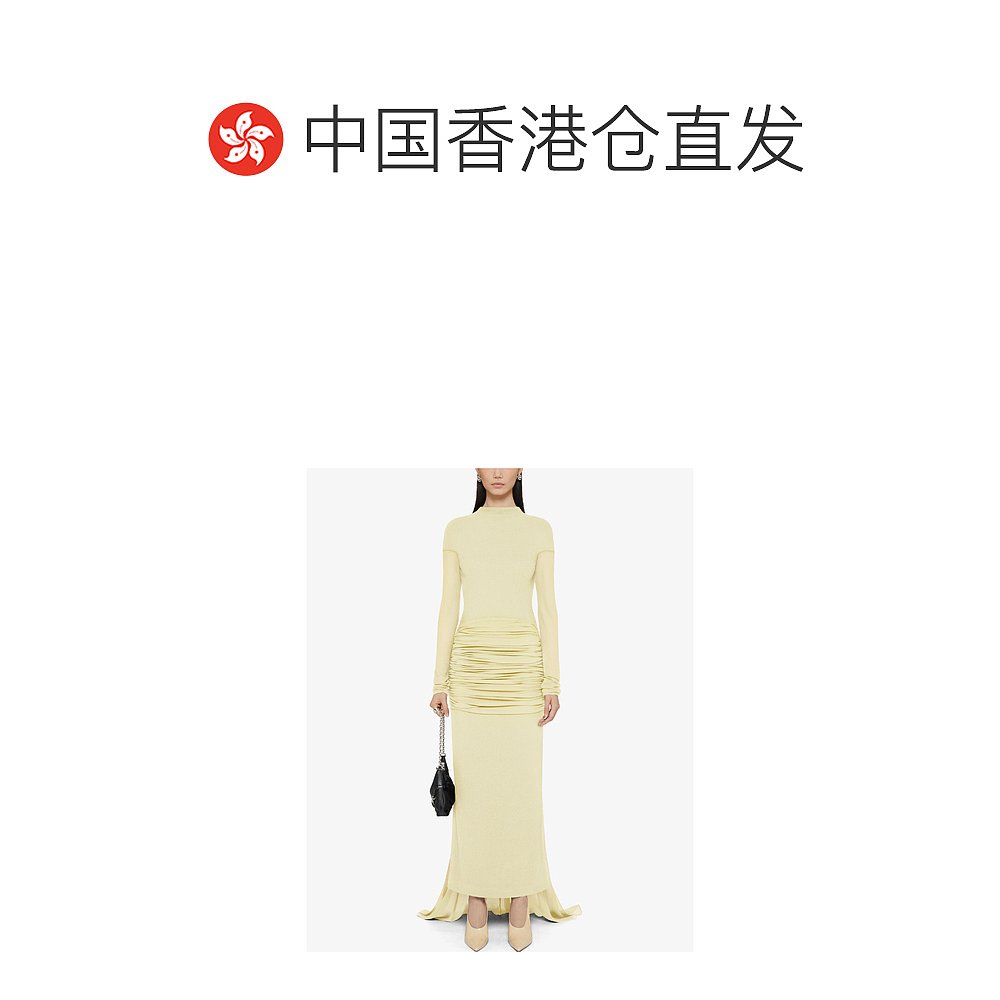 香港直邮Givenchy纪梵希女士垂褶拖裾礼服裙 BW21RQ311D-图1