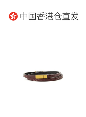 香港直邮Saint Laurent 圣罗兰 女士 CASSANDRE 双环缠绕皮革手链