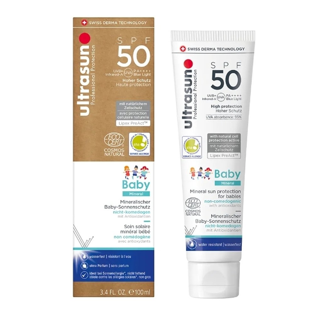 欧洲直邮Ultrasun优佳婴儿防晒霜SPF50保护呵护皮肤100ml - 图0