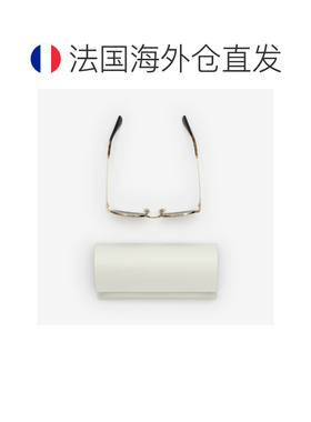 自营欧洲直邮Burberry博柏利 Check女士浅金色金属椭圆太阳镜