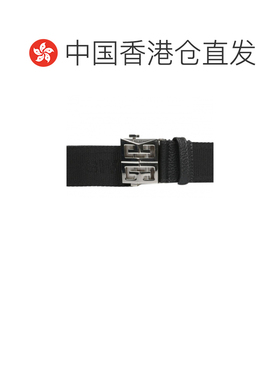 香港直发Givenchy纪梵希男士黑色logo扣饰腰带百【付后1h可退】