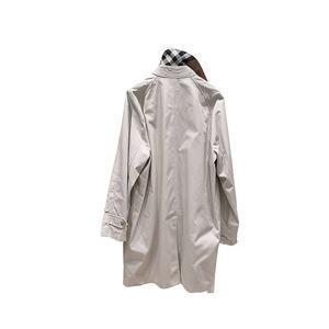 自营欧洲直邮Burberry/博柏利 女士灰白色棉质隐藏式单排扣风衣