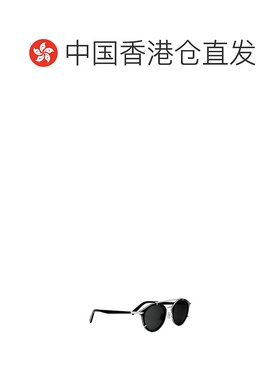 香港直邮DIOR 迪奥 女士 Blacksuit R7U 醋纤镀银圆框太阳眼镜 DM