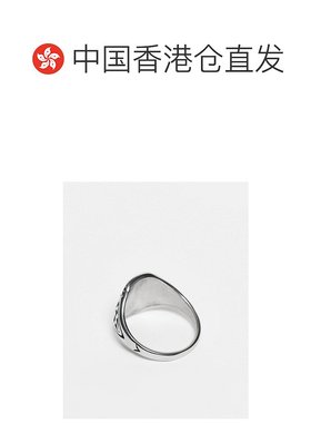 1h可退 香港直邮ASOS 男士 Mary signet 设计防水不锈钢色调戒指(