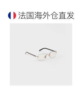 自营欧洲直邮PRADA普拉达 男士透明色蓝光金属标志性金属牌太阳镜