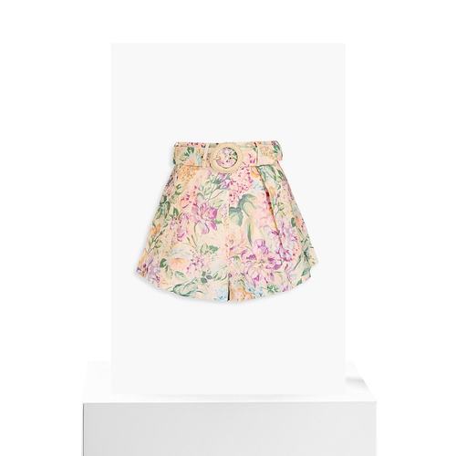 1h可退 香港直邮ZIMMERMANN 女士 束带亚麻短裤 9936ASS241MULTIW - 图3