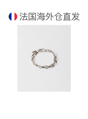 自营欧洲直邮PRADA普拉达 男士银色925纯银链条手链
