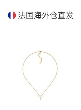 欧洲直邮DIOR/迪奥 女士金色饰面金属配树脂珠字母造型龙虾扣项链