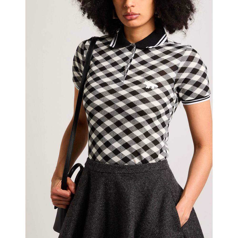1h可退 香港直邮MAISON KITSUNE 女士 Polo衫 black黑色 舒适时尚,淘宝优惠券,粉丝福利购,淘宝优惠卷