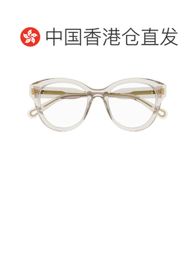1h可退 香港直邮Chloe 蔻依 女士 徽标平光镜 CH0163O white白色