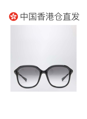 1h可退香港直邮Gucci 古驰 女士 黑色方框太阳眼镜 859522J1691配
