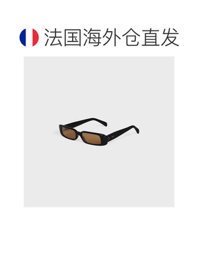 自营欧洲直邮CELINE思琳 女士黑色醋酸纤维矩形太阳镜
