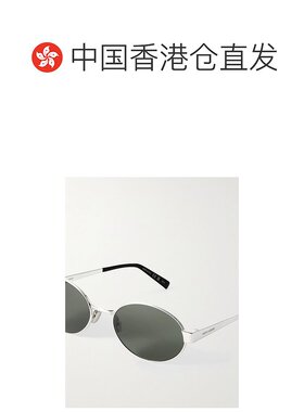 香港直邮Saint Laurent 圣罗兰 男士 椭圆框镀银太阳眼镜 SL69200