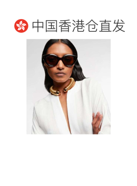 1h可退 香港直邮alaia 女士 Absolu 猫眼太阳眼镜 brown棕色 舒适