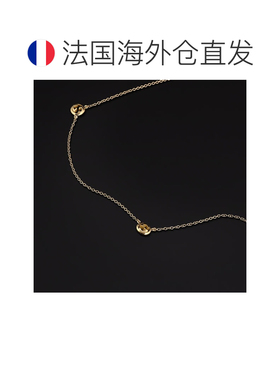 自营欧洲直邮GUCCI古驰 Interlocking 18K黄金互扣双G吊坠项链男
