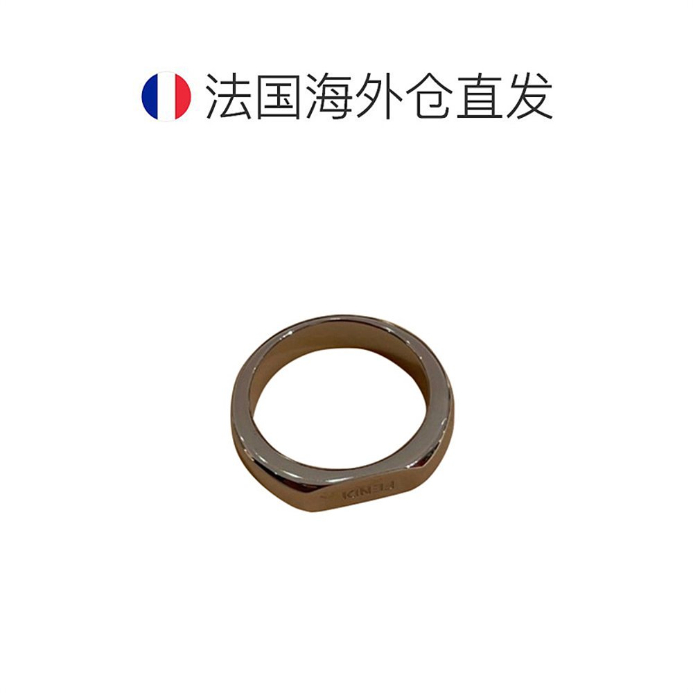 自营欧洲直邮Fendi芬迪男士标志字样戒指银色时尚精致精美潮流进 - 图1