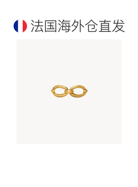 自营欧洲直邮YSL圣罗兰 女士黄铜金色金属椭圆形链环手链