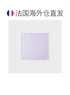 自营欧洲直邮PRADA普拉达 女士粉紫色印花斜纹丝巾
