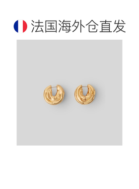 欧洲直邮自营Claudie Pierlot 女士Claudie金色刻印耳环配饰