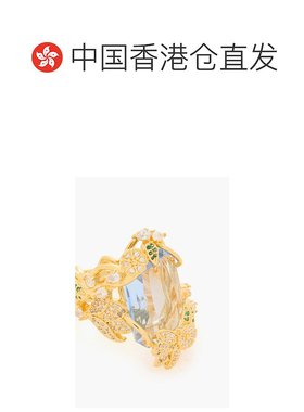 1h可退 香港直邮ZIMMERMANN 女士 镀金晶石镶嵌水晶戒指 5470S24G