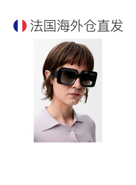 自营1h可退 欧洲直邮Loewe罗意威 Anagram系列女士黑色醋酸纤维方