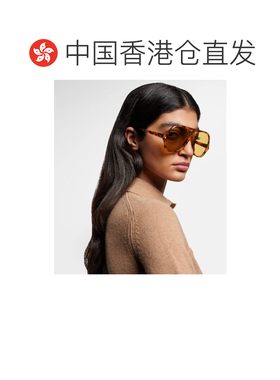 1h可退 香港直邮Chloe 蔻依 女士 徽标飞行员太阳眼镜 brown棕色