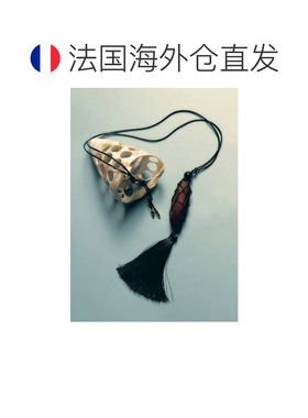 自营欧洲直邮MANGO 女士棕色木质流苏珍珠项链