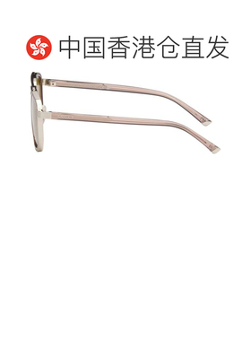 香港直邮Gucci 古驰 男士 银色 & 棕色 Navigator Frame 太阳镜 G