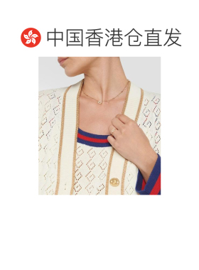 香港直邮Gucci 古驰 女士 双G扣18K金钻石项链 metal金属色 舒适