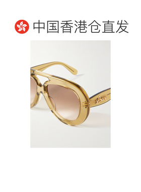 1h可退 香港直邮LOEWE 罗意威 男士 Curvy 飞行员醋纤太阳眼镜 LW