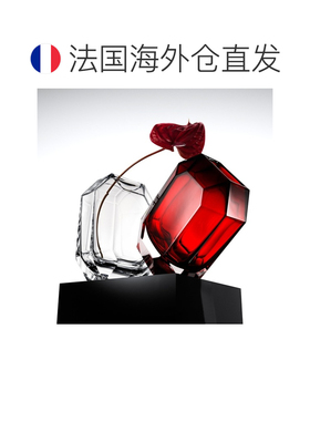 欧洲直邮Baccarat巴卡拉 Octogone红色水晶多面切割花瓶