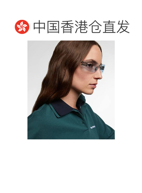 1h可退 香港直邮Miu Miu 缪缪 女士 徽标矩形太阳眼镜 blue蓝色