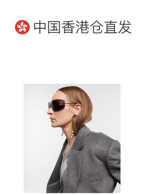 香港直邮Miu Miu 缪缪 女士 徽标矩形太阳眼镜 grey灰色 舒适时尚