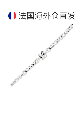 自营欧洲直邮LV路易威登 Bambou男士银色银饰链条手链