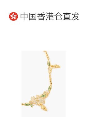 香港直邮ZIMMERMANN 女士 镀金水晶吊坠项链 5473S24GOLDGREEN