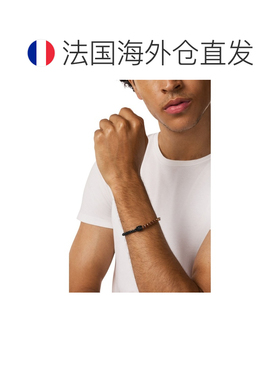 自营欧洲直邮Diesel迪赛 女士黑色/青铜色不锈钢赤铁矿珠子手链