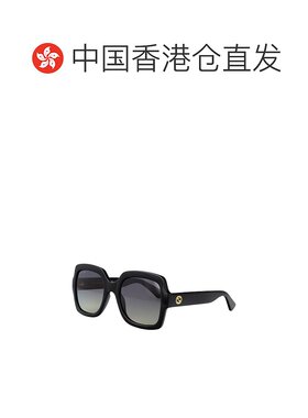 1h可退 香港直邮Gucci 古驰 女士 徽标太阳镜 GG1337S black黑色