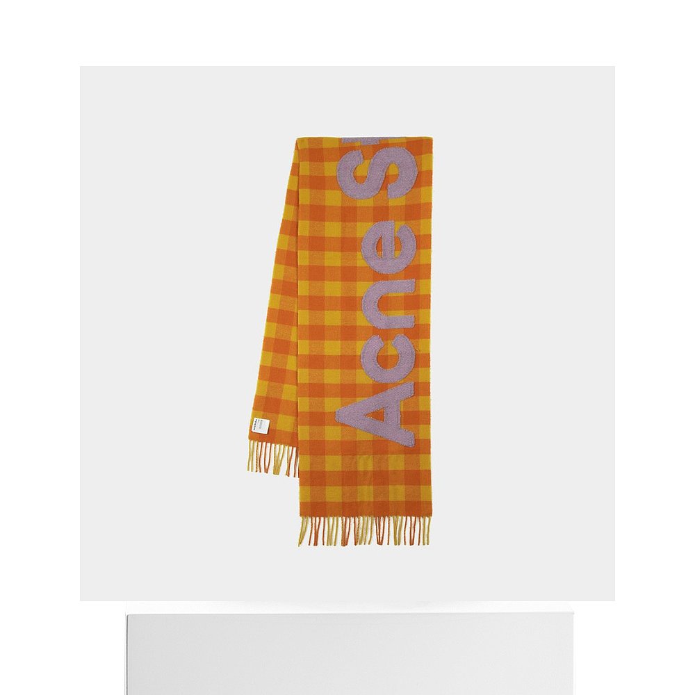 欧洲直邮ACNE STUDIOSVeda Scarf - Acne Studios - Wool - Orang - 图3